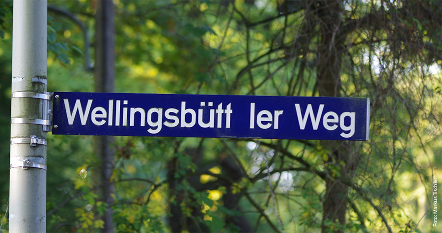 Straßenschild Wellingsbütteler Weg